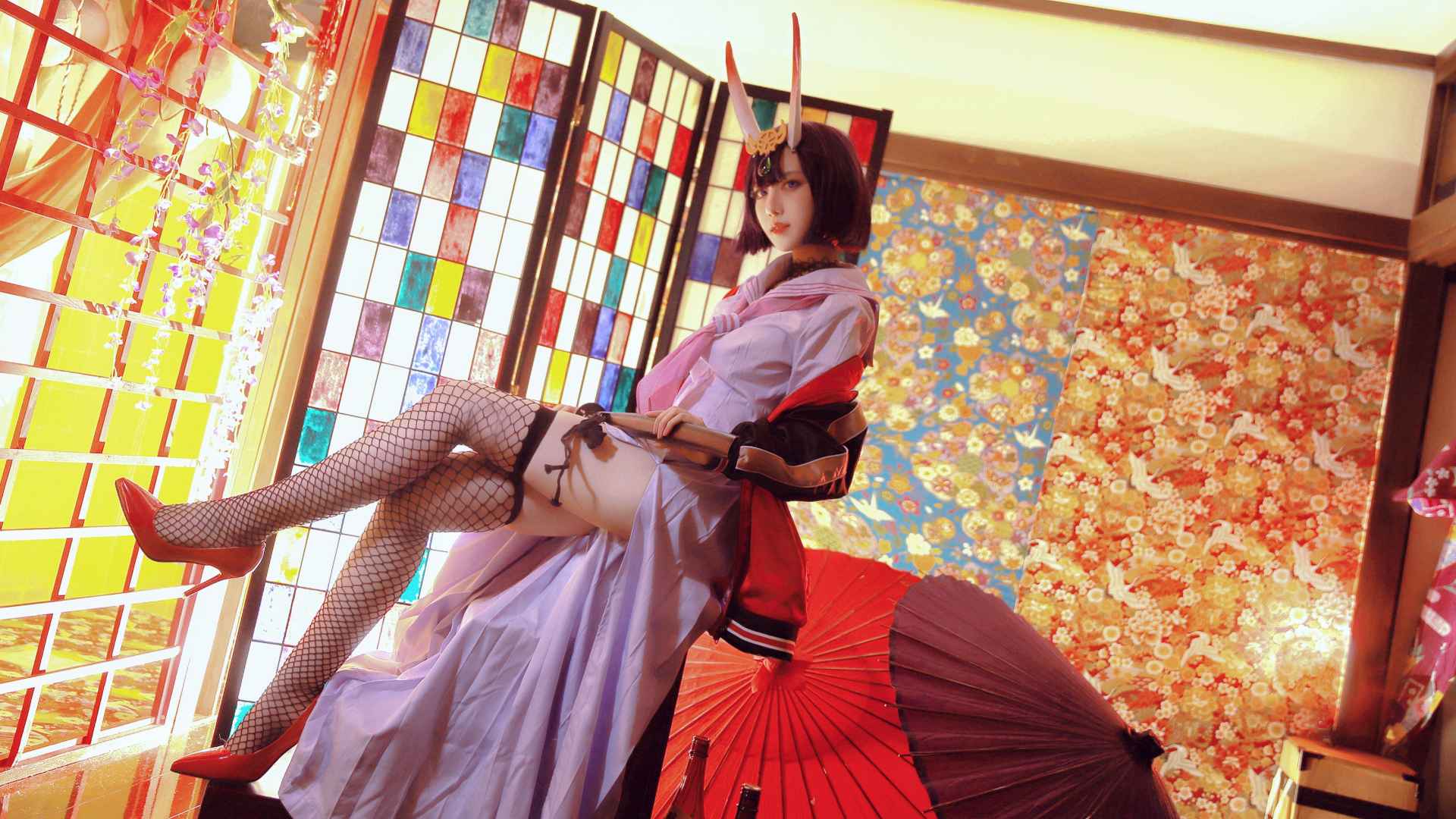 Shika小鹿鹿写真有露吗？Shika小鹿鹿cos酒吞童子的别样风采~