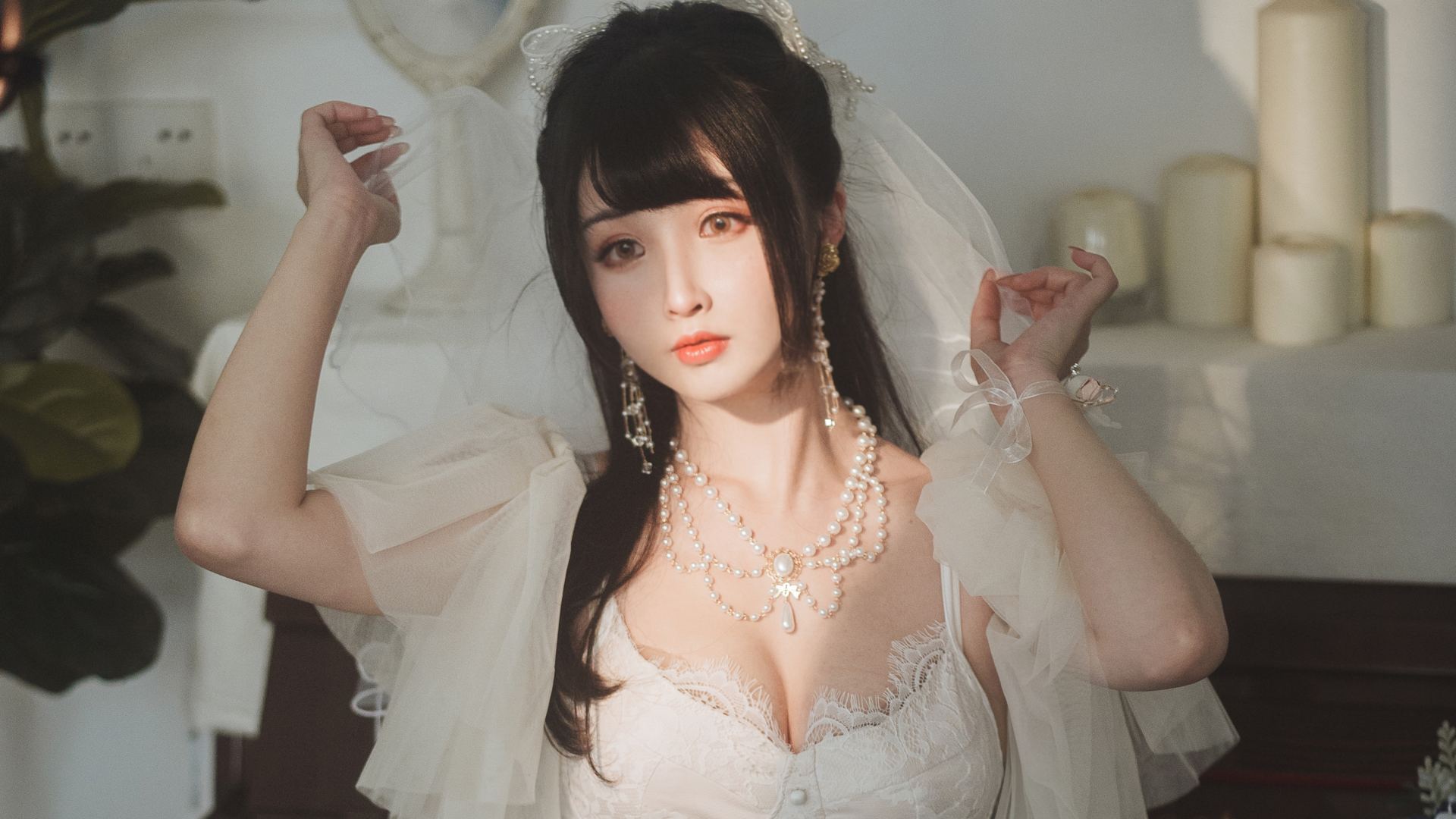 rioko凉凉子(肉扣热热子)最新套图透明婚纱,今天你要嫁给我代入感极强!
