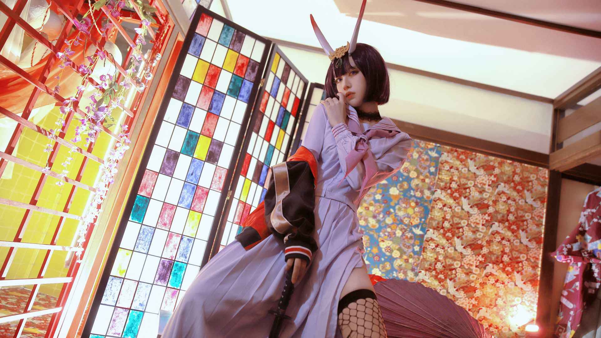 Shika小鹿鹿写真有露吗？Shika小鹿鹿cos酒吞童子的别样风采~