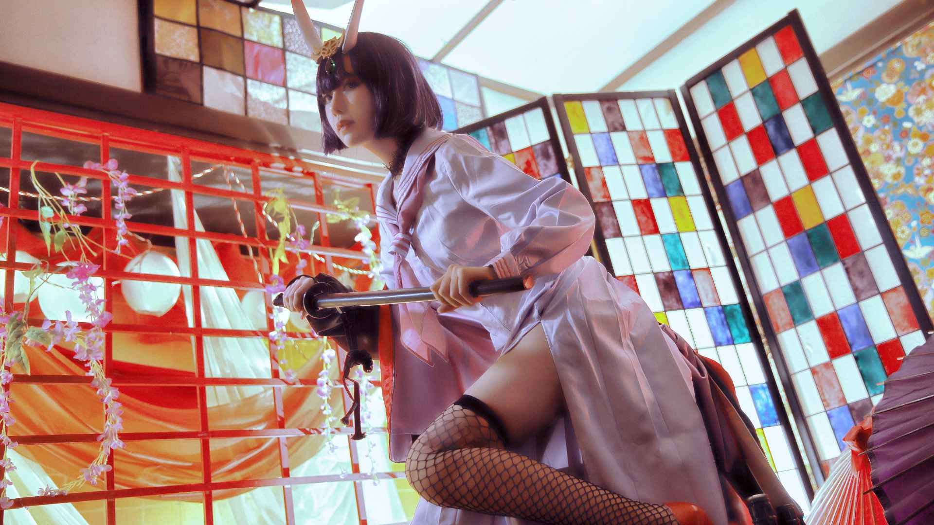 Shika小鹿鹿写真有露吗？Shika小鹿鹿cos酒吞童子的别样风采~