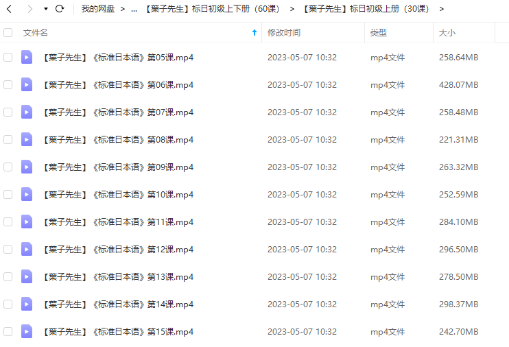 沪江叶子先生新标日精讲日语初级+中级+高级全151集视频插图3